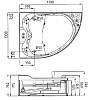 Акриловая ванна Gemy 170х133 G9086 B L белый