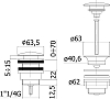 Донный клапан Paffoni ZSCA050HGSP золото