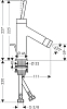 Смеситель для биде Axor Starck 10211950, латунь