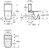 Напольный унитаз Roca Inspira Round 342527000 с бачком 341520000 подвод снизу бачка