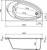 Акриловая ванна Roca Corfu 160х90 см 248574000 правая, белый