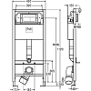 Инсталляция с клавишей смыва Viega Prevista Dry 792824 с унитазом Villeroy & Boch O'Novo 5660H101 с сиденьем микролифт