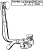 Bette Слив-перелив Multiplex M5 B600-000, стандартный, белый