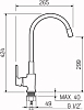 Смеситель для кухни РМС SL123BL-016F-1, хром