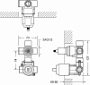 Скрытая часть для смесителя Bravat D982CP-B-ENG, хром