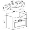 Тумба под раковину Runo Монро 00-00000458 белый
