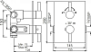 Термостат для ванны Jaquar Florentine FLR-CHR-5671, хром