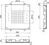 Верхний душ Cezares CZR-SDU1-50-NOP 50x50 см, черный матовый