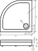 Душевой поддон Bas Раунд 80x80 ПН00066, белый