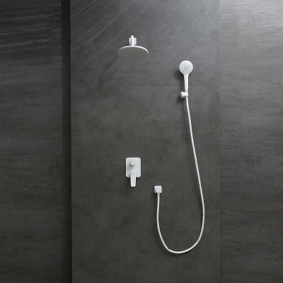 Душевой комплект Lemark Bronx LM3729MW белый матовый