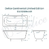 Чугунная ванна Delice Continental DLR230644R белый