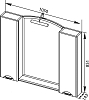 Зеркало-шкаф Aquanet Асти 105 белый