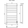 Полотенцесушитель электрический Ника Step-3 STEP-3 100/50 черн мат U черный