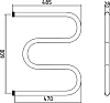 Полотенцесушитель водяной Стилье М-образный 60х50 00004-6050
