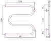 Полотенцесушитель водяной Сунержа М-образный 00-4007-6060 хром