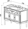 Тумба для комплекта Belux Верди 105 чёрная декор Bosetti Marella