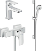 Комплект для ванной Смеситель Hansgrohe Metropol 32560000 + Смеситель Hansgrohe Metropol 32500000 + Душевой гарнитур Hansgrohe Crometta 26650400