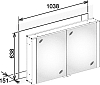 Зеркало-шкаф Keuco Royal 60 104 см 2 дверцы встраиваемый