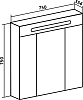 Зеркало-шкаф 75 см Runo Парма Вн Ш81 RUNO, белый
