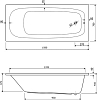 Акриловая ванна Cezares Eco 150х70 ECO-150-70-41-W37