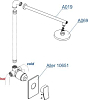 Встраиваемый комплект для душа WasserKRAFT Aller А12669, хром