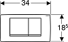 Кнопка смыва Geberit Twinline 30 115.899.KH.1, хром