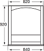 Зеркало Roca America ZRU9302793 85 см орех