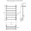 Полотенцесушитель электрический Тругор Пэк серия 20 Пэк20квП/8040 хром