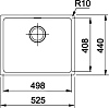 Кухонная мойка 52 см Franke Sirius SID 110-50 3,5" 125.0443.352, полярный белый