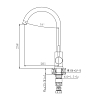 Смеситель для кухни Haiba HB71304-3 сталь