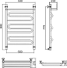 Полотенцесушитель водяной Aquanerzh Зигзаг с полкой 80х50