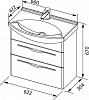 Тумба с раковиной Aquanet Ирвин 65 00213264 белый