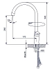 Смеситель для кухни Mixline ML-GS08 ML-GS08 (309) серый