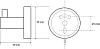 Крючок Sapho X-Round XB200, чёрный матовый