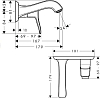 Смеситель для раковины Hansgrohe Metris Classic 31000820, никель