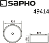 Раковина-чаша Sapho Ring 49414, белый