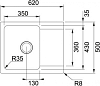 Кухонная мойка 62 см Franke Orion OID 611-62 3,5" 114.0571.486, серый