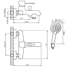 Смеситель для ванны с душем Orange Karl M05-300b черный