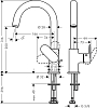 Смеситель для раковины Hansgrohe Vernis Blend 71554000, хром