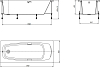 Комплект акриловая ванна Roca Sureste 170x70 + фронтальная панель + монтажный набор