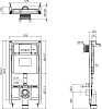 Система инсталляции для унитазов AQUAme AQM4001MB с кнопкой смыва черной матовой