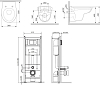 Комплект инсталляция с подвесным унитазом Am.Pm Sense IS301.741700 с сиденьем микролифт и клавишей