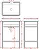 Полка для консоли 55х40 см ArtCeram Fuori Scala TFA007 17, черный матовый