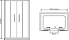 Душевая дверь в нишу RGW Passage PA-11 (1500-1540)x1950 профиль хром стекло матовое