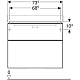 Тумба с раковиной Geberit Smyle Square 75 500.353.00.1-500.249.01.1 белый