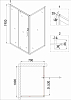 Душевой уголок Niagara Nova 100x70 NG-43-10AG-A70G, профиль золото, стекло прозрачное