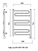 Полотенцесушитель электрический Domoterm Офелия Офелия П9 500*700 EL хром