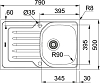 Кухонная мойка 79 см Franke Onda line OLN 611-79 101.0611.833, нержавеющая сталь