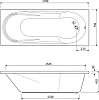 Акриловая ванна Cezares Modena 170х75 MODENA-170-75-41