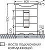 Тумба с раковиной СанТа Верона 60 с 3 ящиками